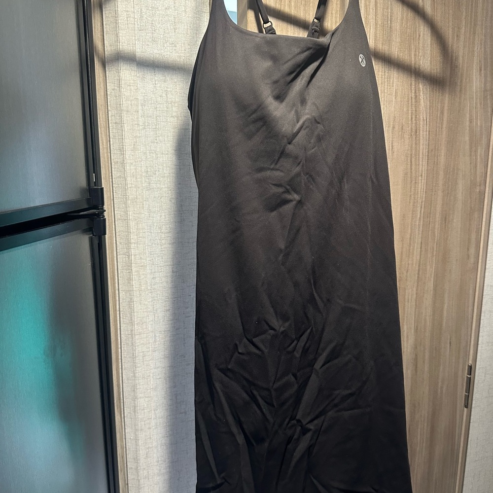 DIXXON Black Athletic Halter Maxi Dress